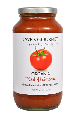 Daves Gourmet Organic Pasta Sauce Red Heirloom 25.5 fl oz