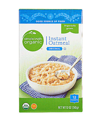 Simple Truth Organic Instant Oatmeal 12Packets