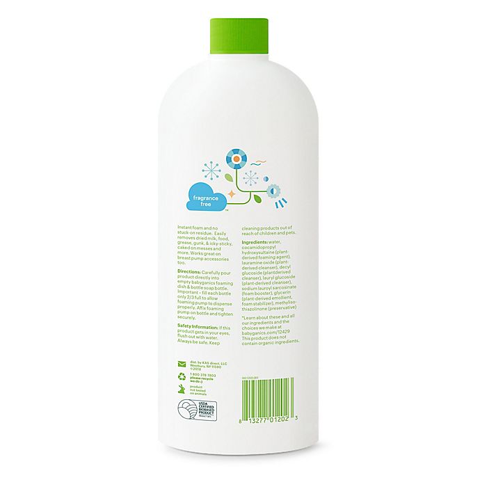 Fragrance Free Foaming Dish Baby ganics 32oz