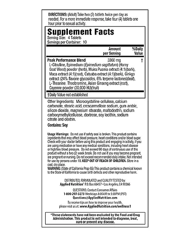 Magnum Blood Flow Sexual Peak Applied Nutrition