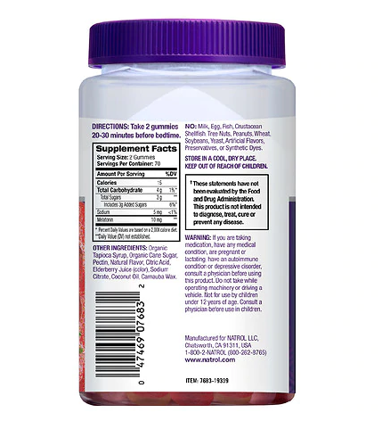 Natrol Melatonin 10 mg Gummies Strawberry 140.0ea