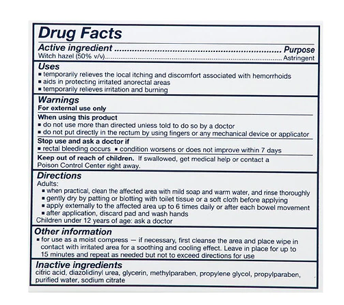 Tucks Medicated Cooling Pads Powder Fresh 100ea