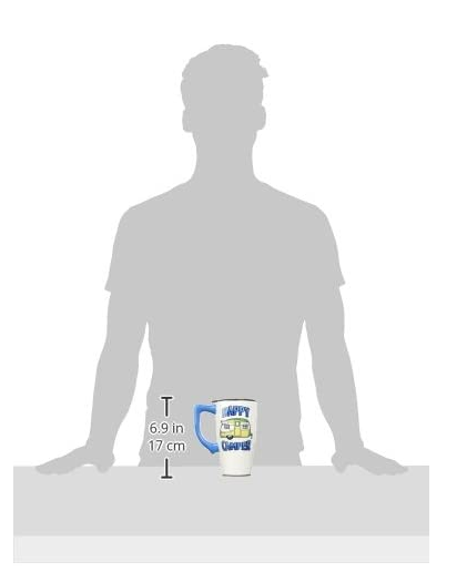 Spoontiques Happy Camper Travel Mug, 16 ounces, Multicolor