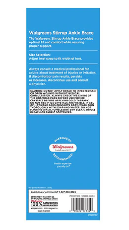 Walgreens Deluxe Stirrup Ankle Brace Hot and Cold