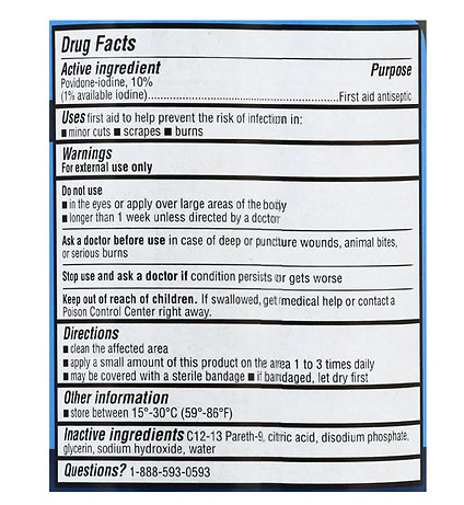 Walgreens Povidone Iodine Solution 10 percent
