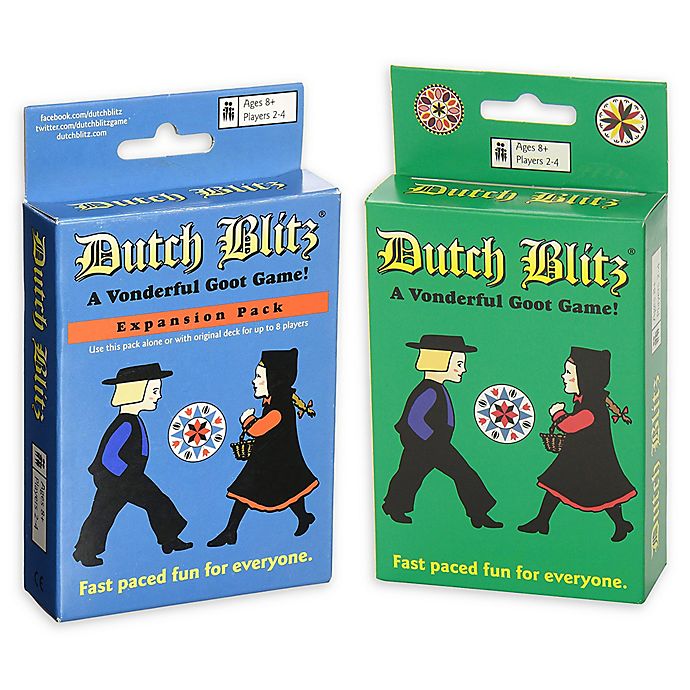 Dutch Blitz Original and Blue Expansion Combo Card Game Set