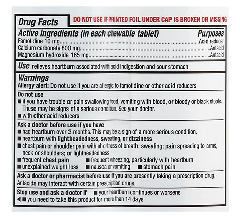 Walgreens Acid Controller Complete Chewable Tablet