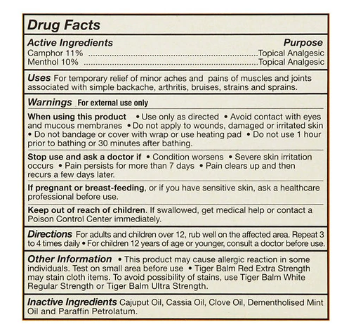 Tiger Balm Extra Strength Pain Relieving Ointment