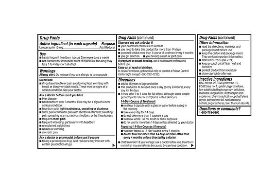 Walgreens Lansoprazole Delayed Release Capsules 15mg 28.0ea
