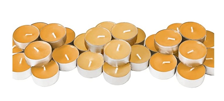 IKEA SINNLIG Passion Fruit Pineapple Scented Tealight / 1.5in Dia / 4 hrs Burning time/Made in USA 60 Count