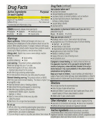 Vanquish Headache Relief Caplets 100 ct