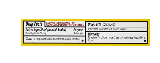 Walgreens Wal Dram Antimetic Travel Sicknes Tablet