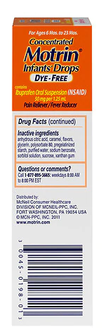Motrin Infants Dye Free Drops in Berry 1 oz