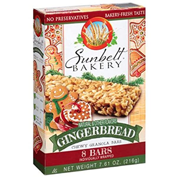 Sunbelt Bakery Gingerbread Granola Bars 8 Count