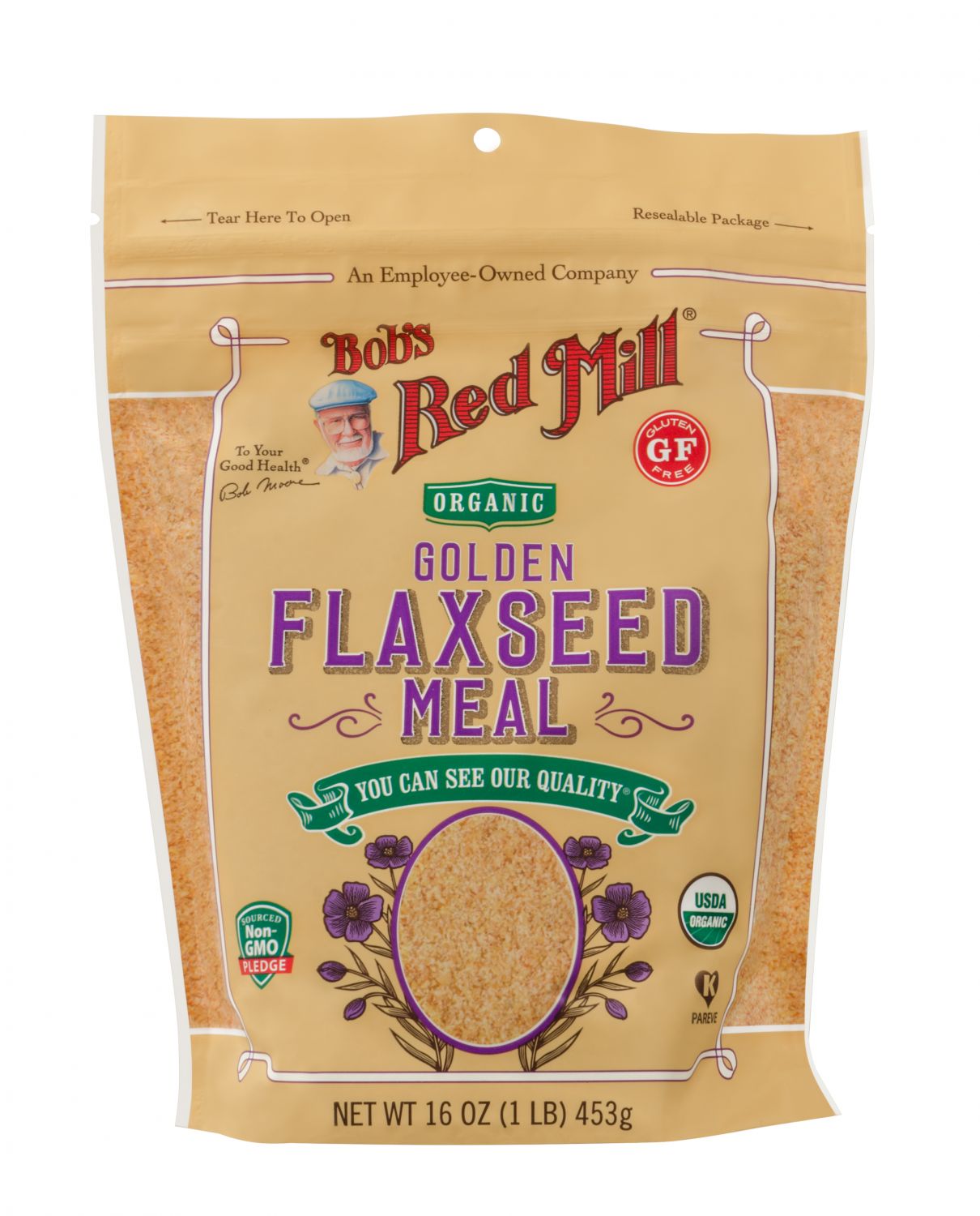 Organic Golden Flaxseed Meal Bobs Red Mill 16oz