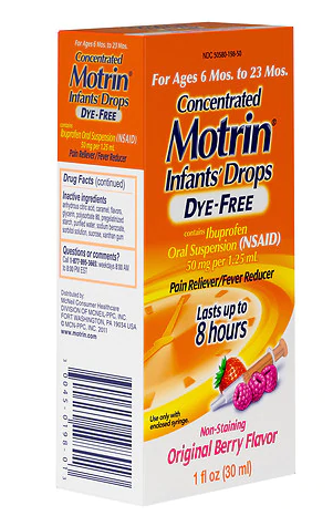 Motrin Infants Dye Free Drops in Berry 1 oz