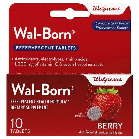 Wal Born Effervescent Tablets Berry 10.0ea
