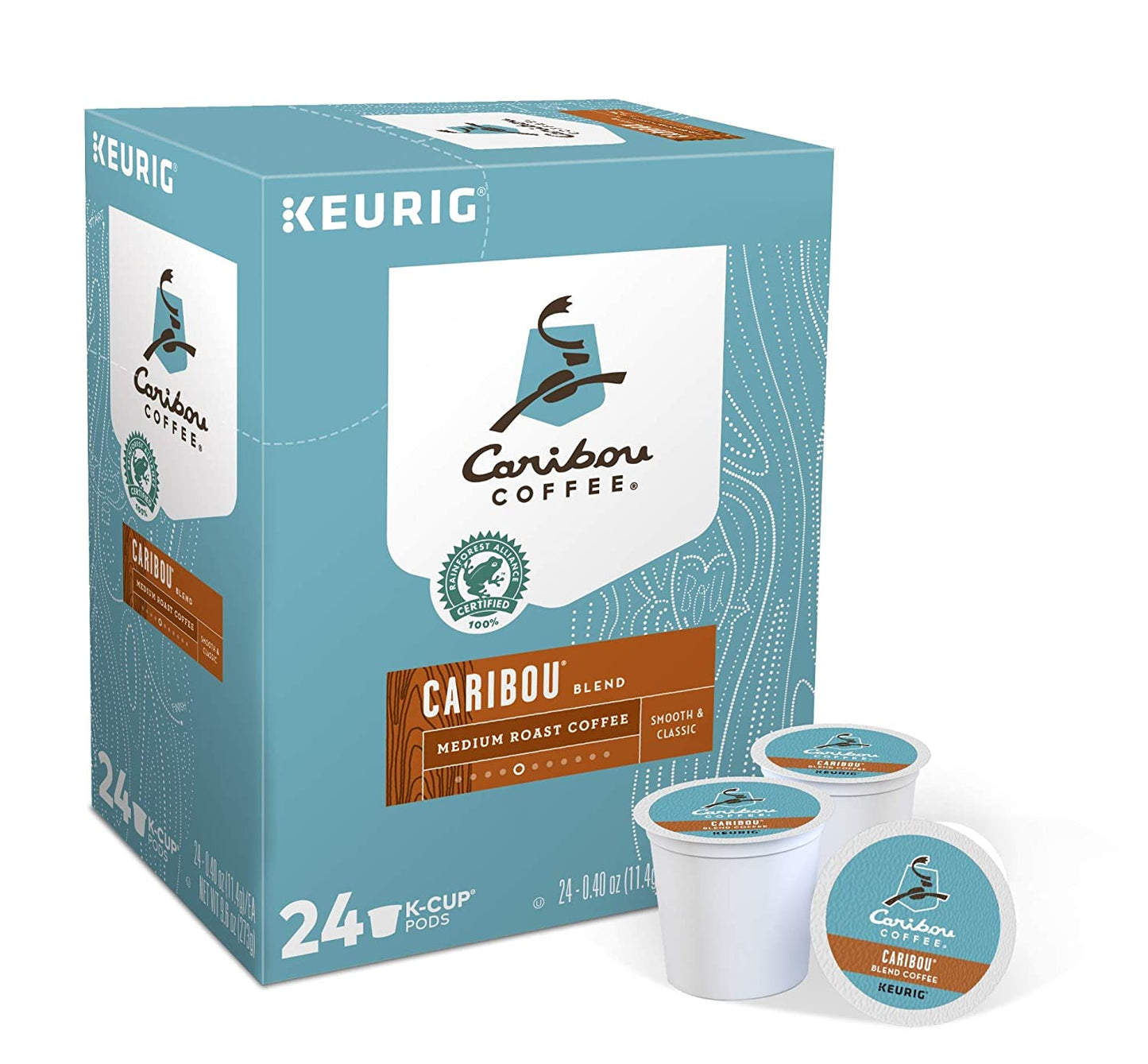 Caribou Coffee Blend Medium Roast Coffee 24ct