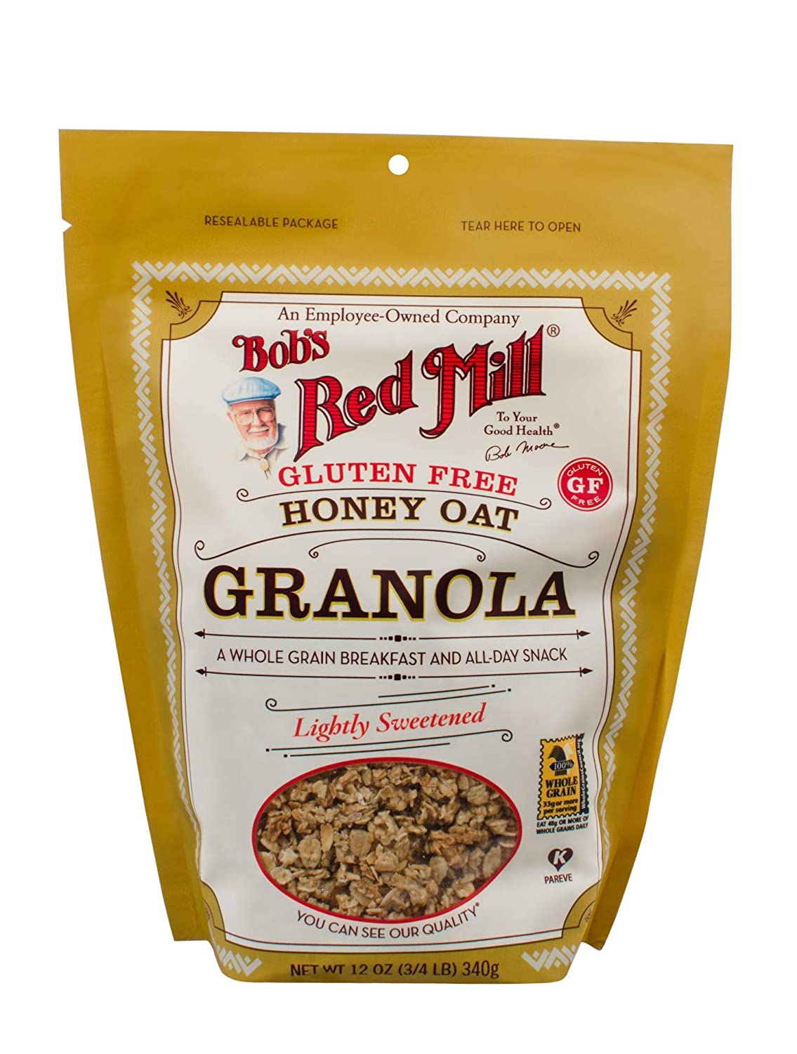 Bobs Red Mill Gluten Free Granola Honey Oat 12 oz