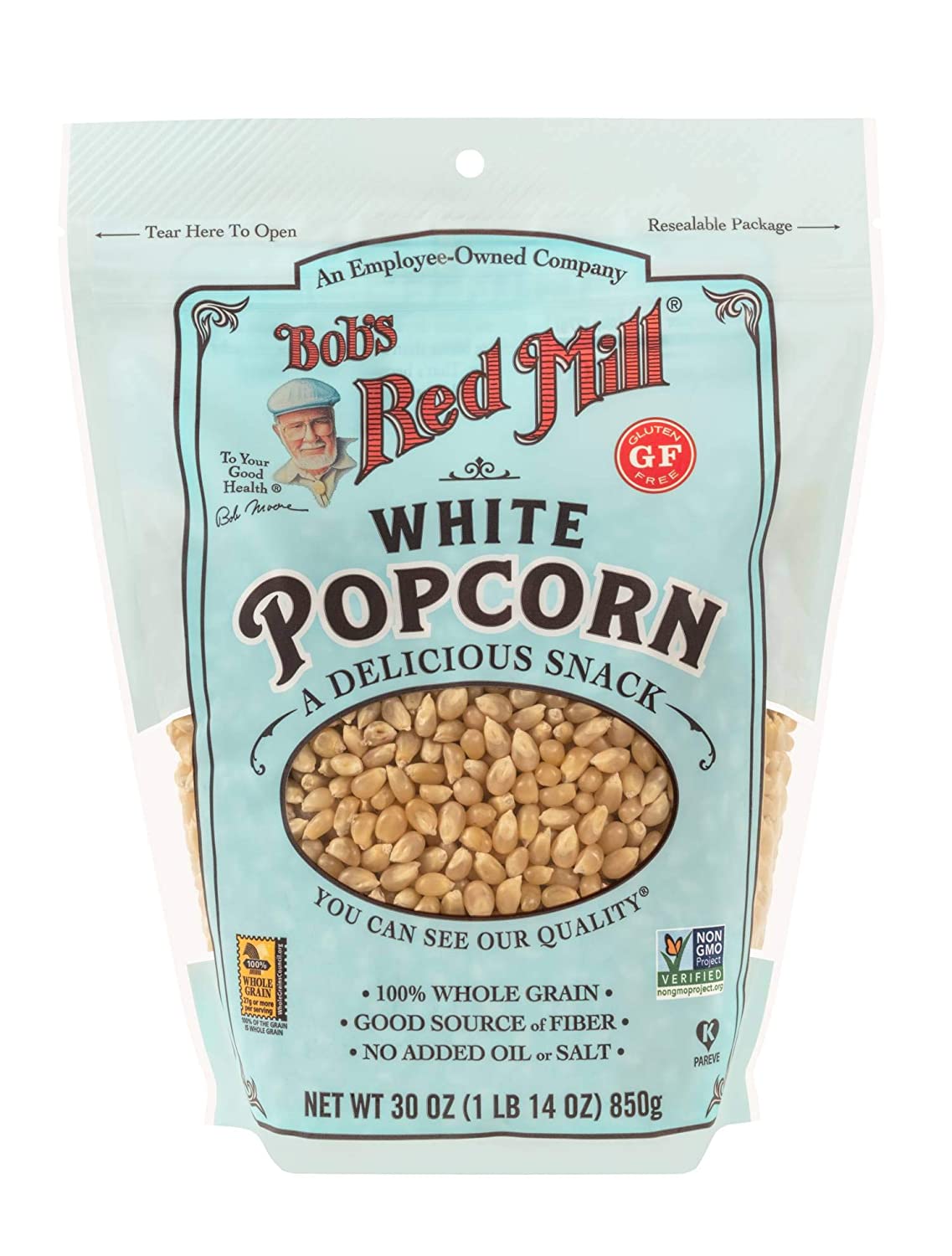 Whole Kernel Popcorn White Bobs Red Mill 30oz