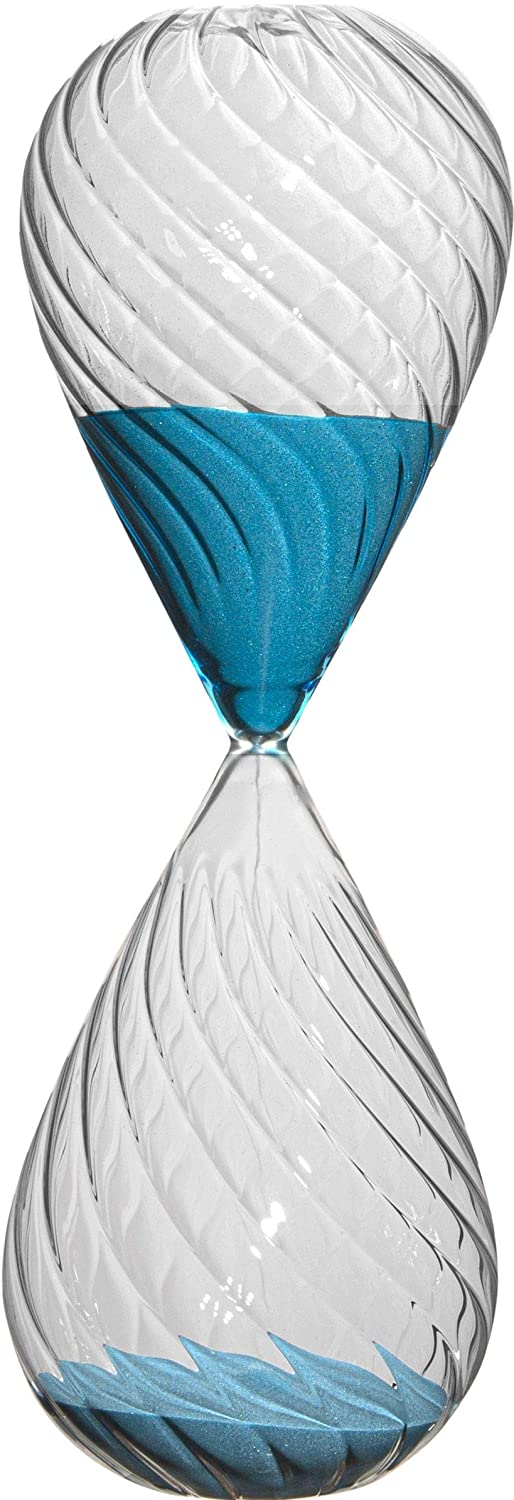Home Essentials Optic Hourglass 60 Minutes Aqua