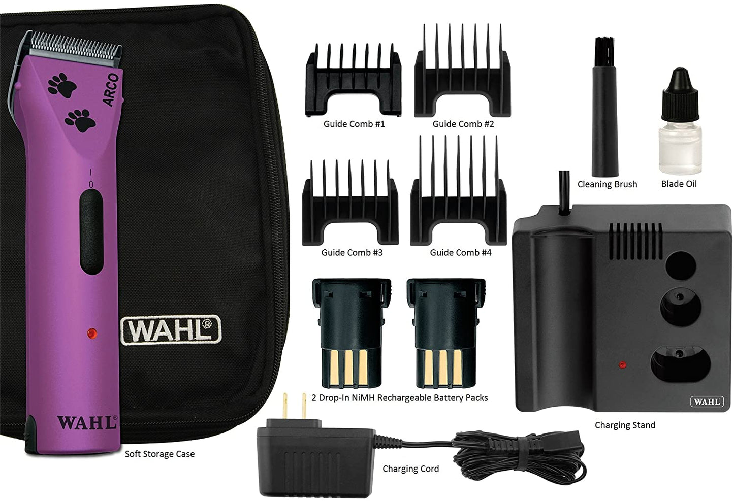 Wahl Arco Pro Purple Pet Cordless Clipper Kit