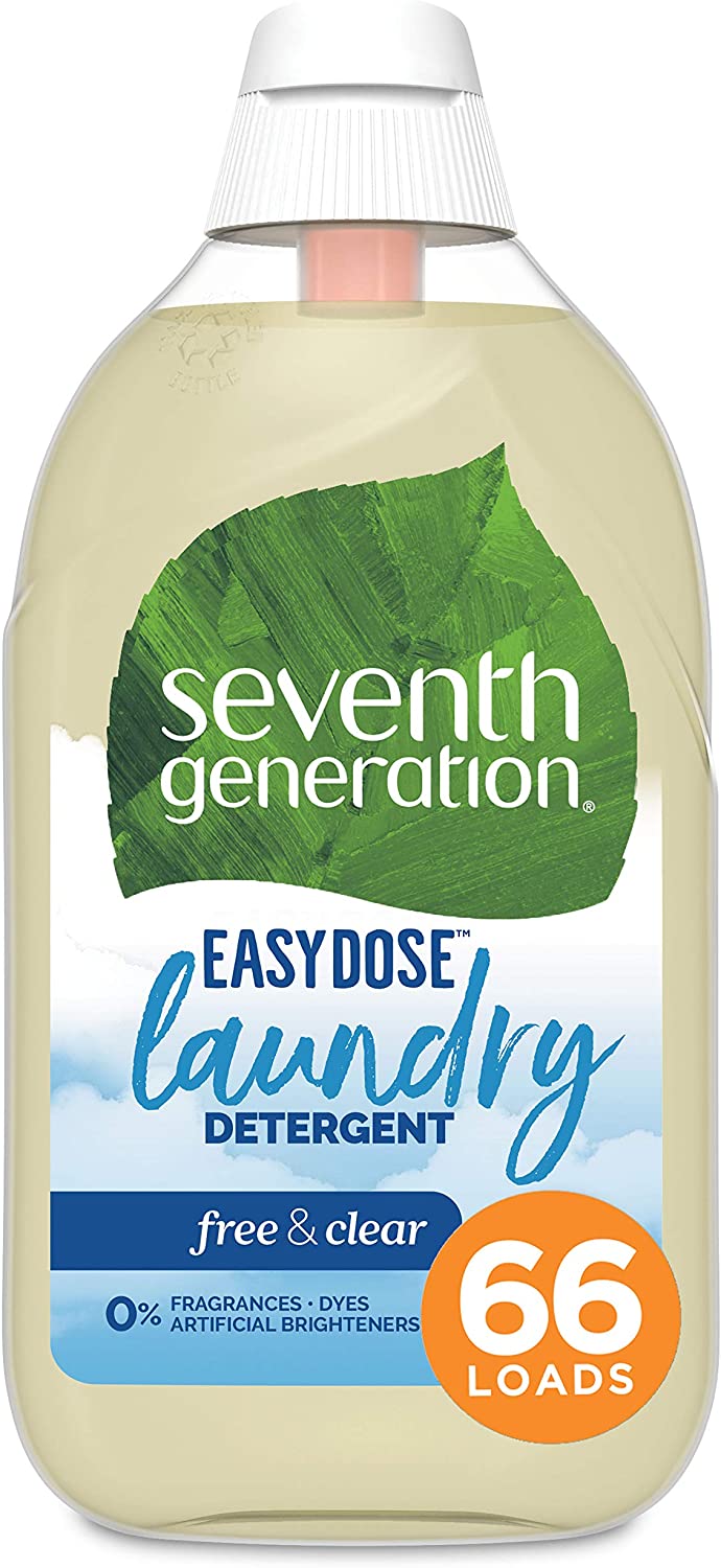 Seventh Generation Laundry Detergent Ultra Concentrated EasyDose Free and Clear 23 oz 66 Loads