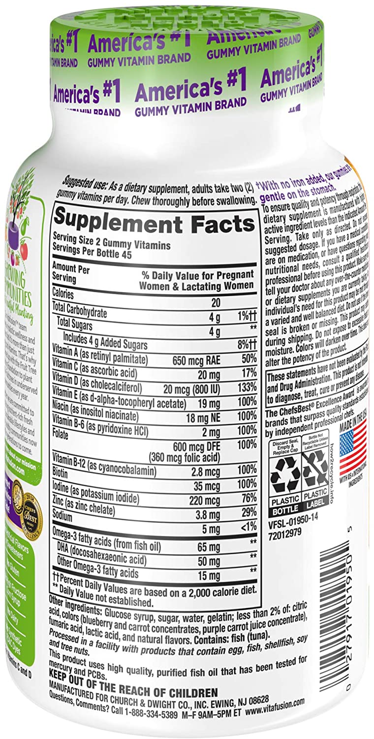 Vitafusion 90 Count Prenatal DHA and Folic Acid