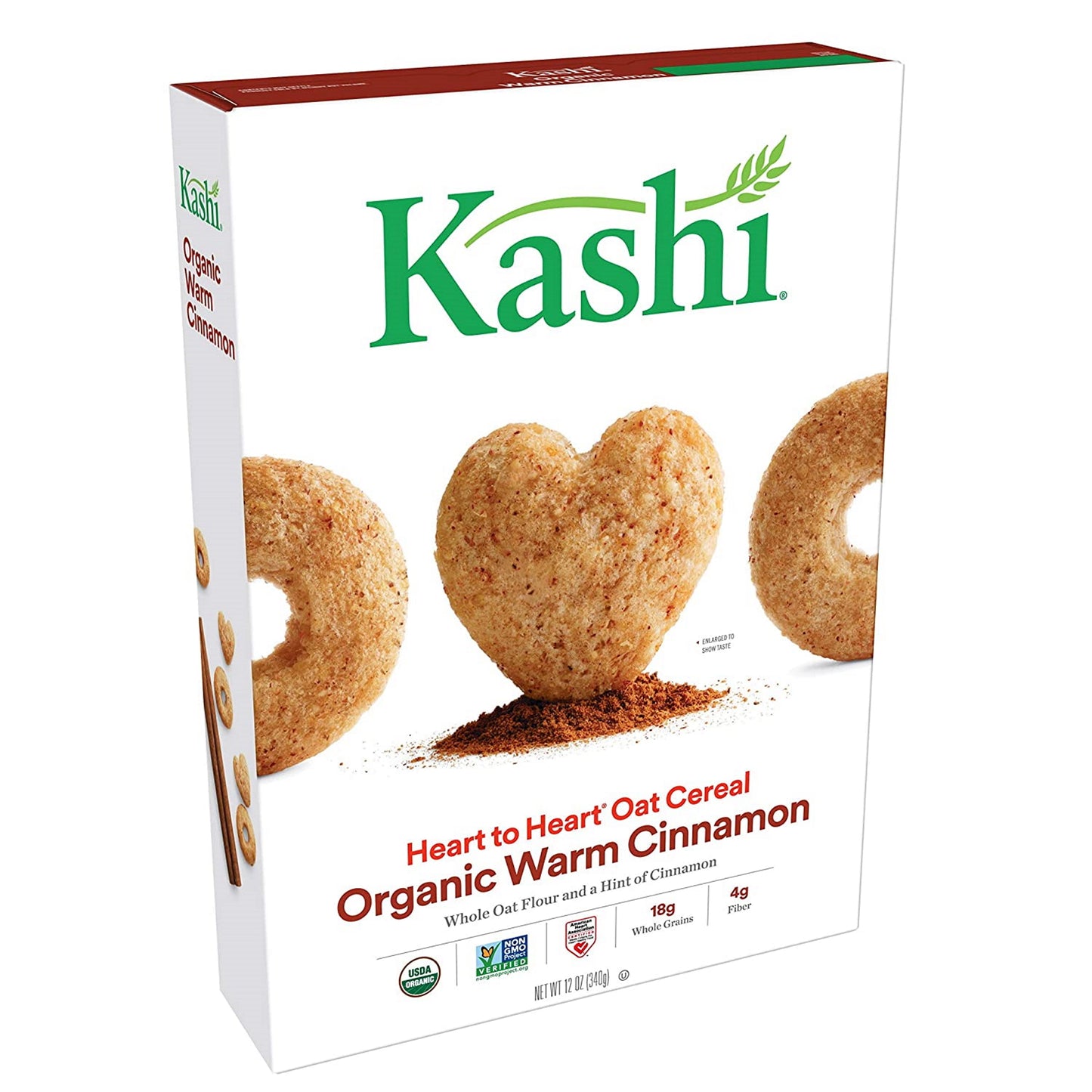 Kashi Hearts and Os Organic Oat Cereal Warm Cinnamon 12 oz