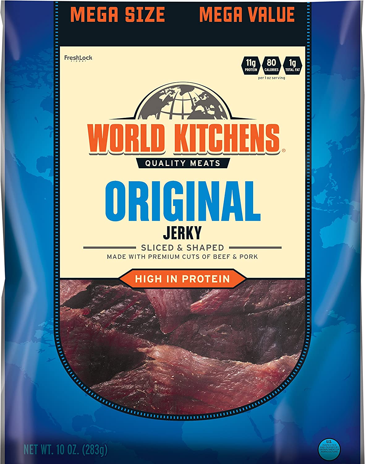 World Kitchens Original Beef and Pork Jerky 10 oz