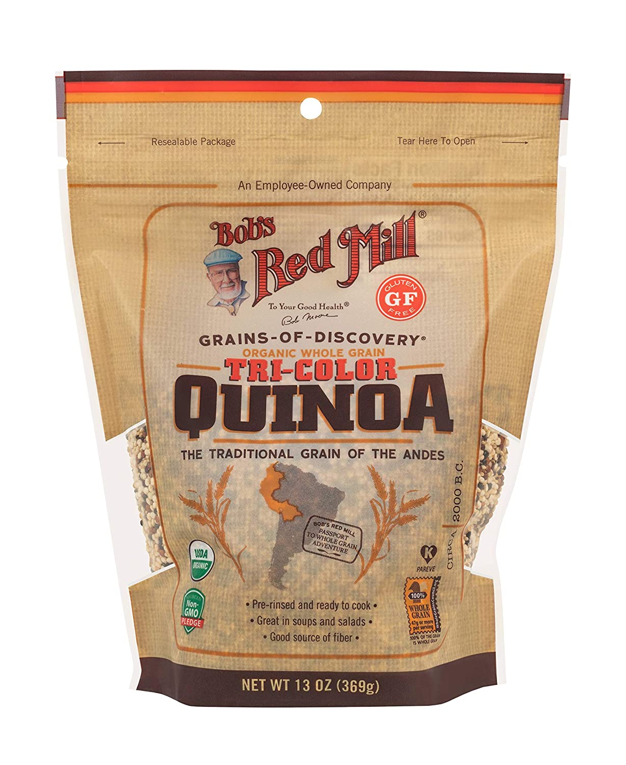 Organic Tri Color Quinoa Bobs Red Mill 13oz