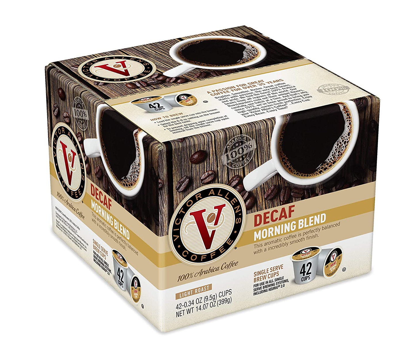 Victor Allens Coffee Decaf Morning Blend 42 Count