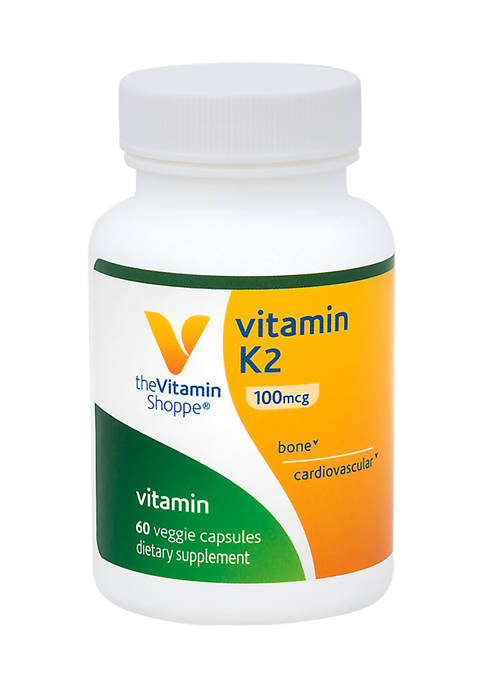 The Vitamin Shoppe Vitamin K2 100 MCG 60 Capsules