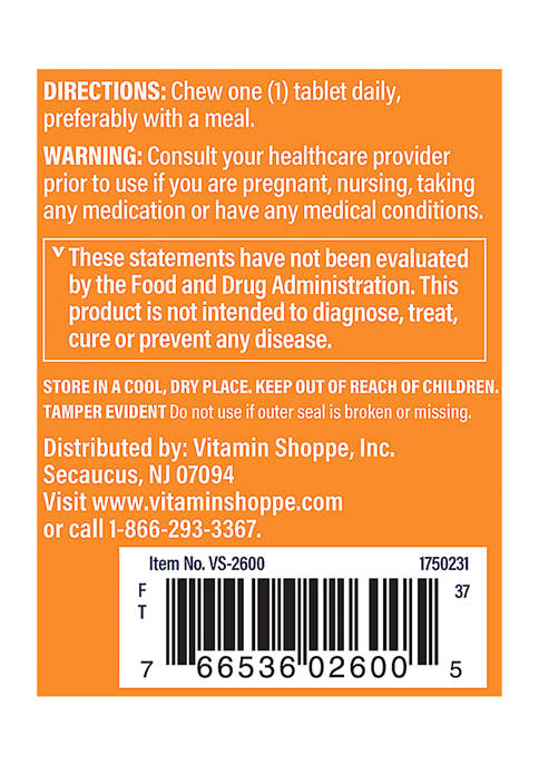 The Vitamin Shoppe Chewable Probiotic