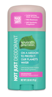 Seventh Generation Solid Deodorant Stick Powder Fresh 2.65oz