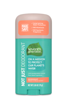 Seventh Generation Solid Deodorant Stick Fresh Citrus 2.65oz
