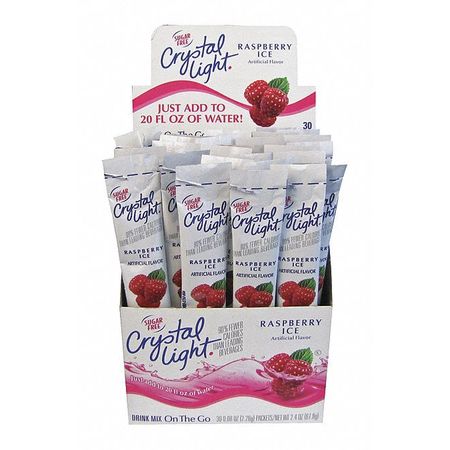 Crystal Light On The Go Raspberry Ice Drink Mix 08oz 30box