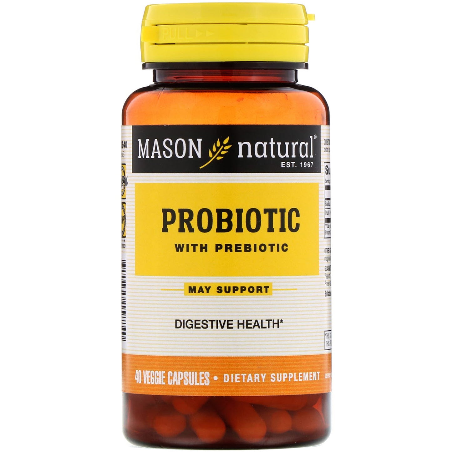 Mason Natural Probiotic with Prebiotic 40 Veggie Capsules