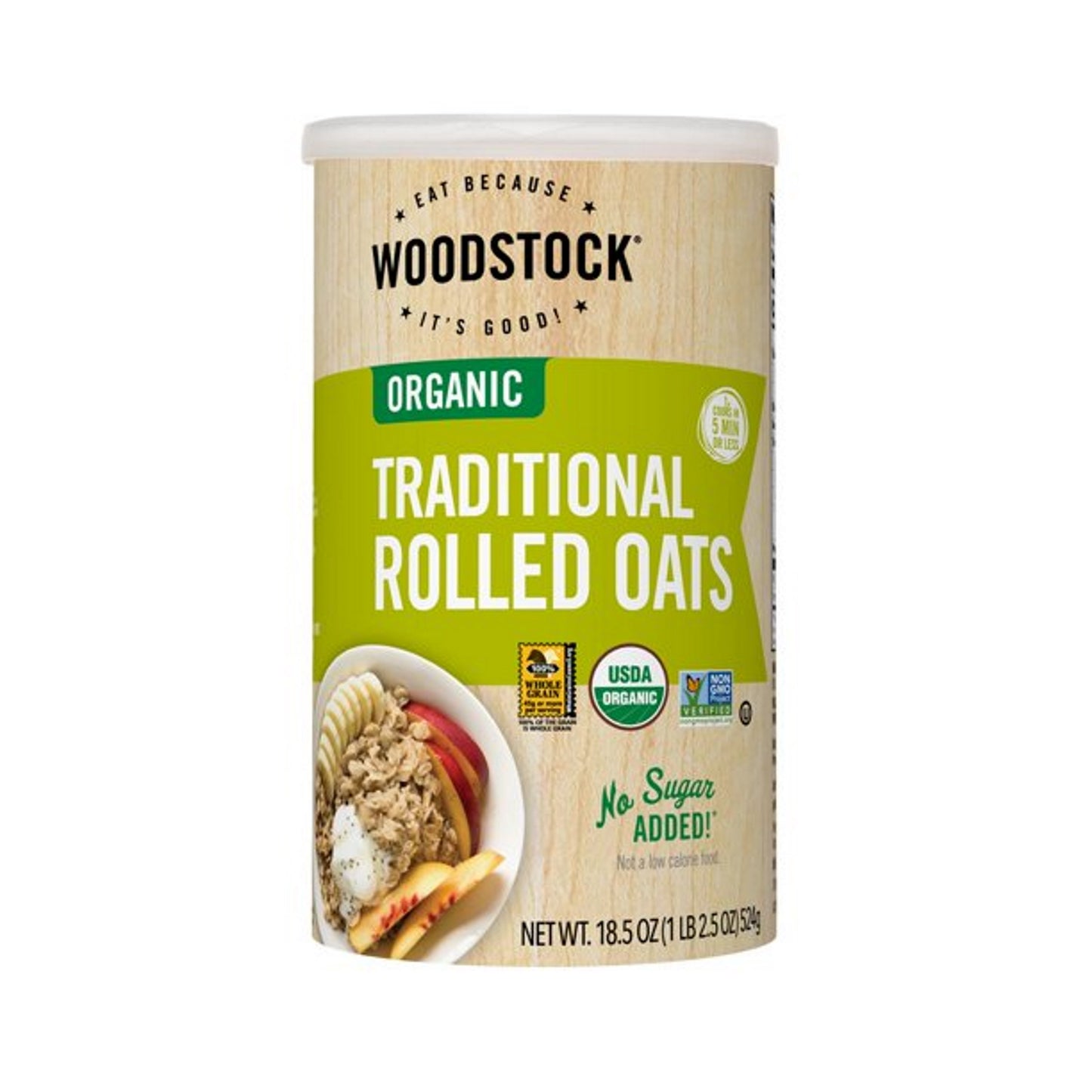 Woodstock Organic Traditional Rolled Oats 18.5 oz