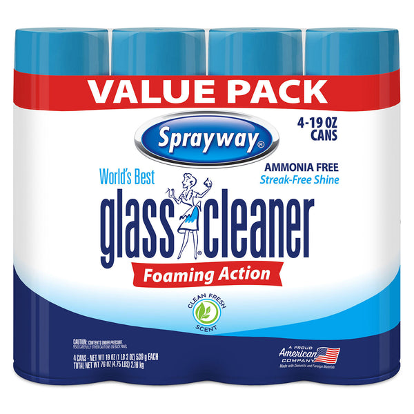 Sprayway Glass Cleaner 19oz 4pk