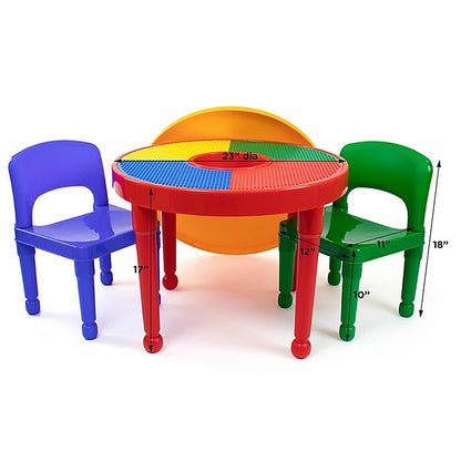 Tot Tutors 2In1 LEGO Compatible Activity Table and Chair Set