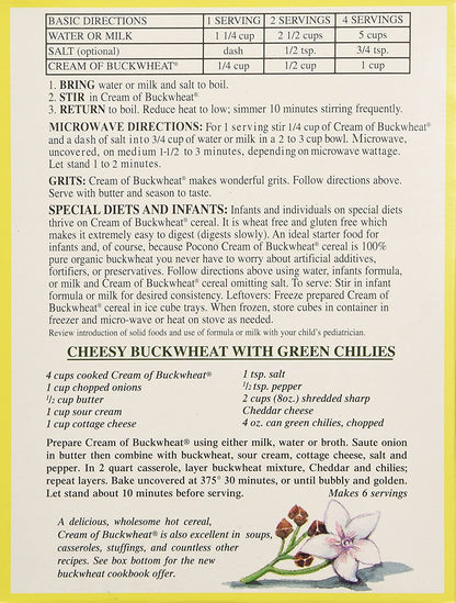 Pocono Organic Cream of Buckwheat 13oz