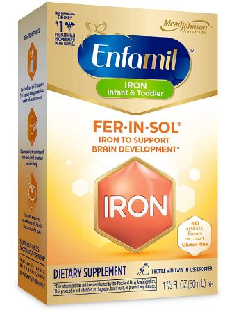 Enfamil Fer In Sol Iron Supplement Drops for Infants and Toddlers 50 mL
