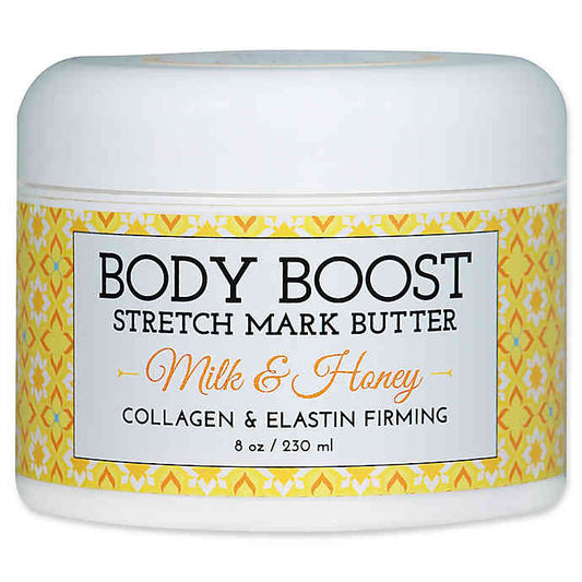 basq 8 oz. Body Boost Stretch Mark Butter in Milk and Honey - Mega Shopper Worldwide