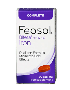 Feosol Complete Bifera Iron Supplement  30 Caplets