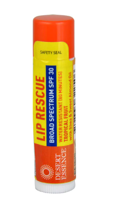 Desert Essence Lip Rescue Broad Spectrum SPF 30 Tropical Fruit  0.15 oz