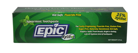 Epic Dental Toothpaste Xylitol Kid Safe Spearmint 4.9oz