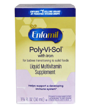 Enfamil Poly Vi Sol with Iron Liquid Multivitamin Supplement 50 mL