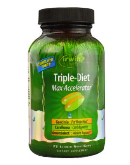 Irwin Naturals Triple Diet Max Accelerator 72 Liquid Softgels
