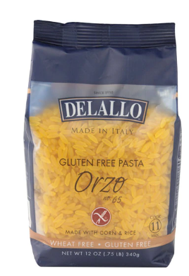 Pasta Orzo Delallo Corn and Rice No.65 12oz